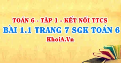 Bài 1.1 trang 7 SGK Toán 6 tập 1 Kết nối tri thức